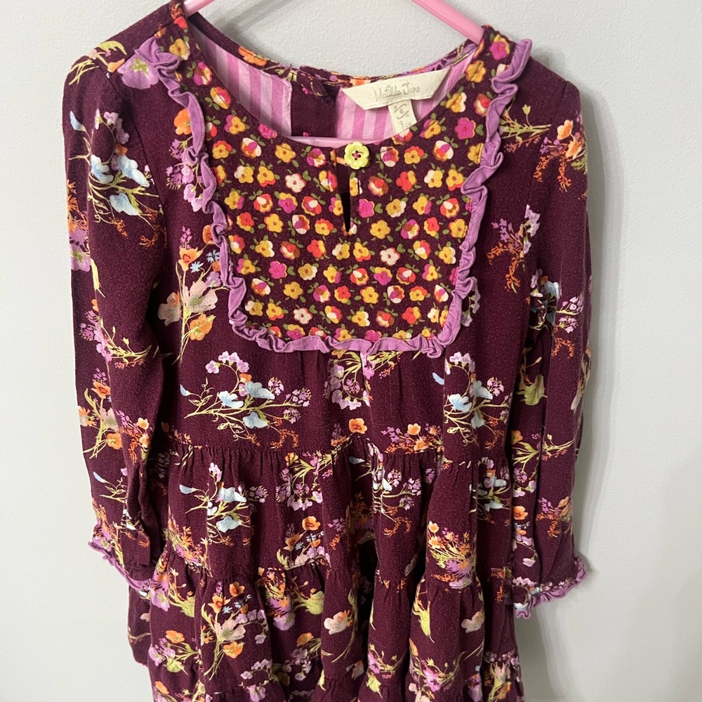 Burgundy Size 6 Matilda Jane tiered dress